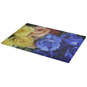 Tabla De Cortar Ramos de rosas frescas surtidas