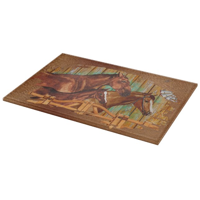 Tabla De Cortar rancho de caballos Guay Western (Borde)