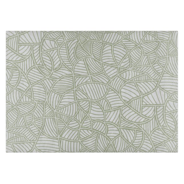 Tabla De Cortar Random Leaf Mosaic Pale Green (Anverso)