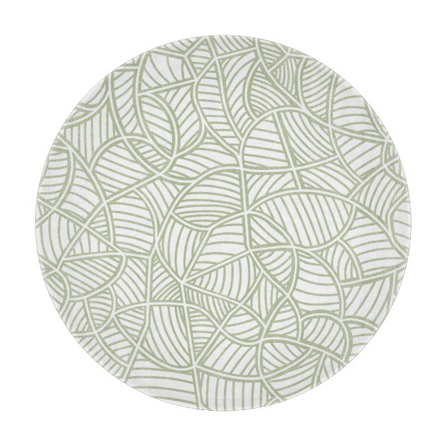 Tabla De Cortar Random Leaf Mosaic Pale Green (Anverso)