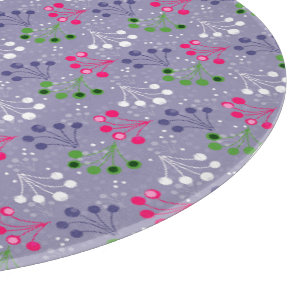 Tabla De Cortar Rastreo retro de patrón de bayas multicolores