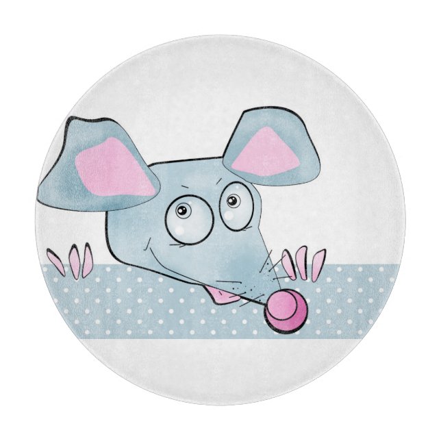 Tabla De Cortar Rata divertida, rata, Navidades (Anverso)