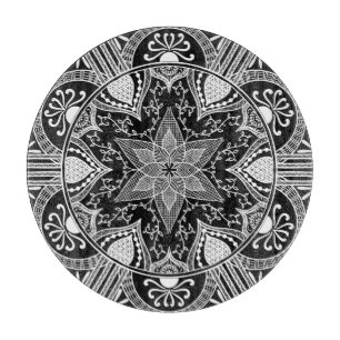 Tabla De Cortar Raven Mandala