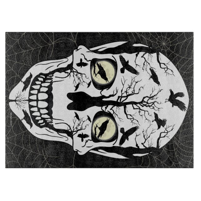 Tabla De Cortar Raven Skeleton Cutting Board Decoración de cocina (Anverso)