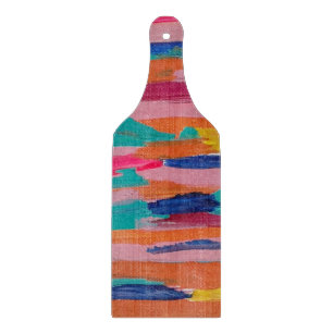 Tabla De Cortar Rayas abstractas rosadas