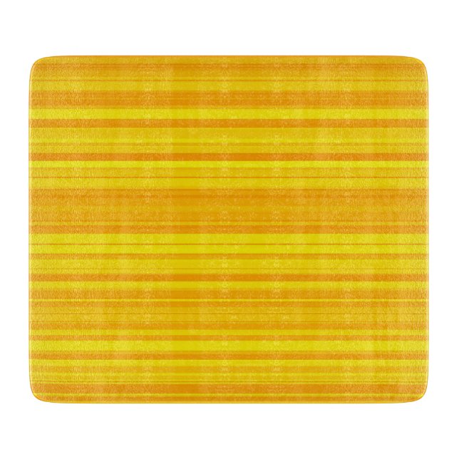 Tabla De Cortar Rayas amarillas naranjas (Anverso)