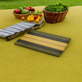 Tabla De Cortar Rayas amarillas y verdes vintage