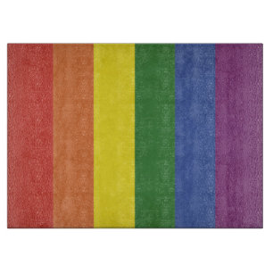 Tabla De Cortar Rayas arcoiris