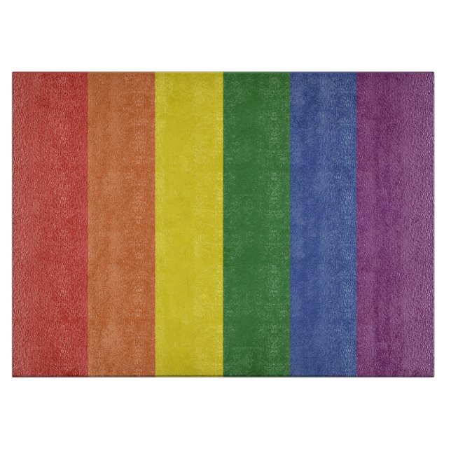 Tabla De Cortar Rayas arcoiris (Anverso)