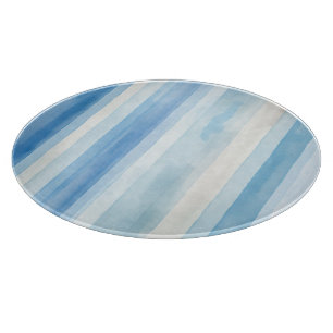 Tabla De Cortar Rayas Blancas y Azules de Santorini