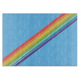 Tabla De Cortar Rayas de arco iris diagonales