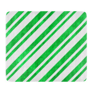 Tabla De Cortar Rayas de caña de vaina de color verde