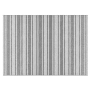 Tabla De Cortar Rayas de caramelo gris y blanco