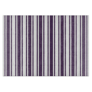 Tabla De Cortar Rayas de caramelo morado y blanco oscuro