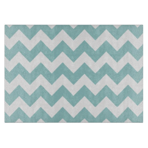 Tabla De Cortar rayas de chevron blancas