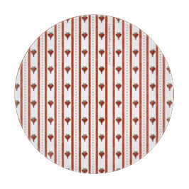Tabla De Cortar Rayas de Corazones