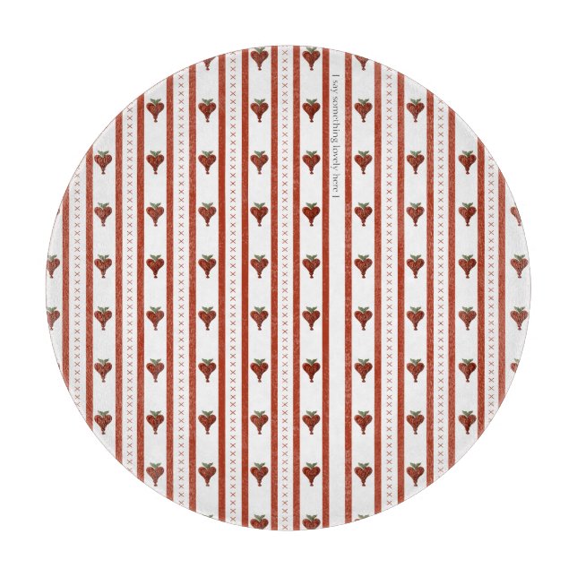 Tabla De Cortar Rayas de Corazones (Anverso)