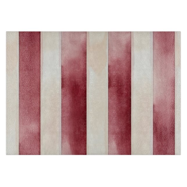 Tabla De Cortar Rayas de crema de borgoña (Anverso)