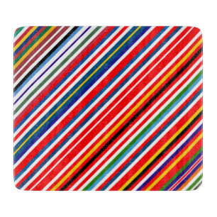 Tabla De Cortar Rayas decorativas de colores finos