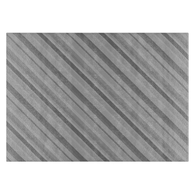 Tabla De Cortar Rayas diagonales grises (Anverso)
