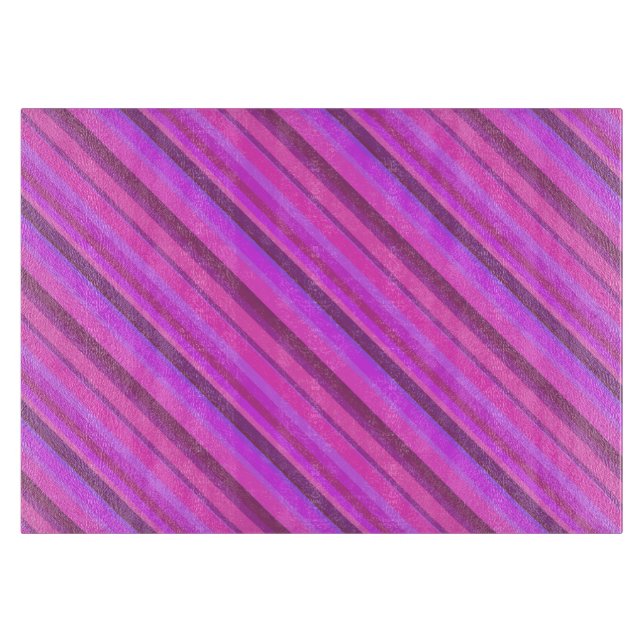 Tabla De Cortar Rayas diagonales rosas (Anverso)