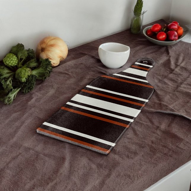 Tabla De Cortar Rayas marrones de chocolate oscuro (Chopping Board)