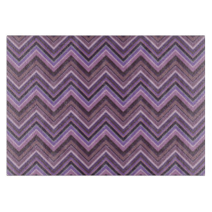 Tabla De Cortar Rayas Mauve zigzag