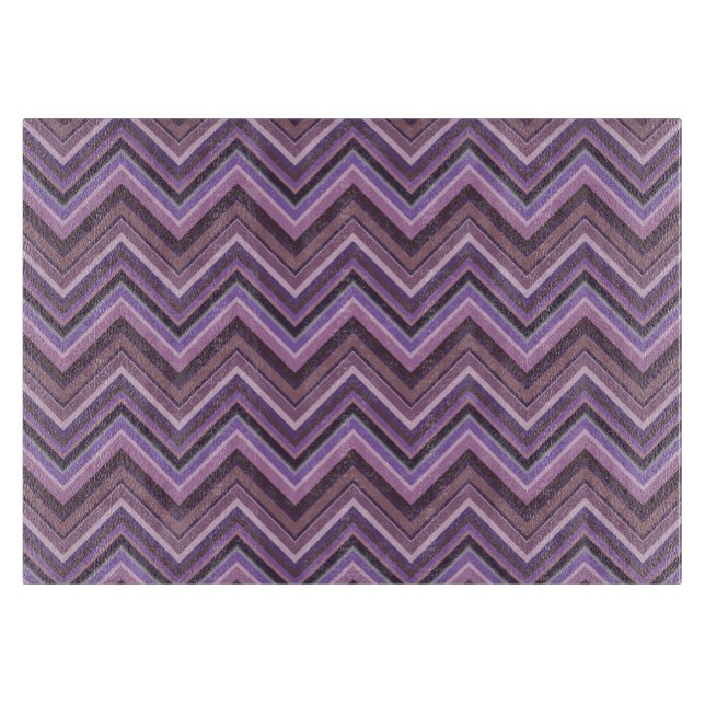 Tabla De Cortar Rayas Mauve zigzag (Anverso)