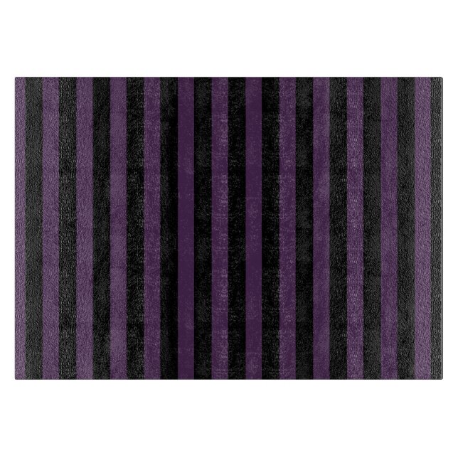 Tabla De Cortar Rayas moradas y negras oscuras (Anverso)