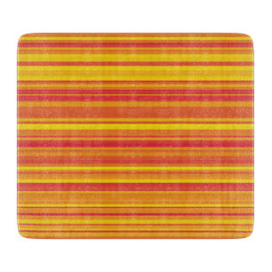Tabla De Cortar Rayas Naranjas Rojas Amarillas