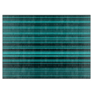Tabla De Cortar Rayas negras verde azuladas