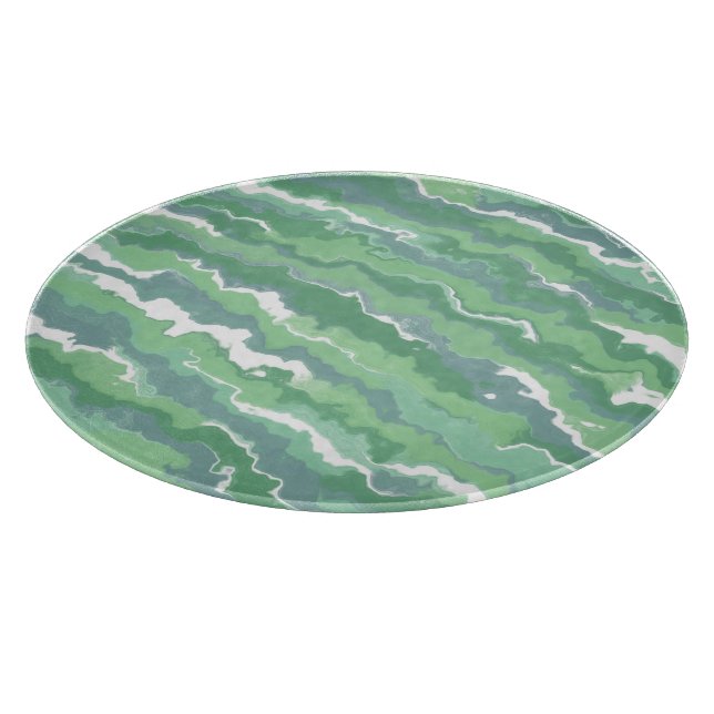 Tabla De Cortar Rayas Verdes (Borde)