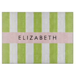 Tabla De Cortar Rayas verdes, líneas, patrón rayado, nombre