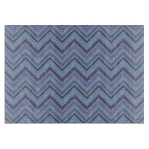 Tabla De Cortar Rayas zigzag de color azul