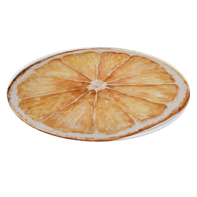 Tabla De Cortar Rebanada de fruta naranja (Borde)