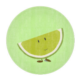 Tabla De Cortar Rebanada sonriente de la cal