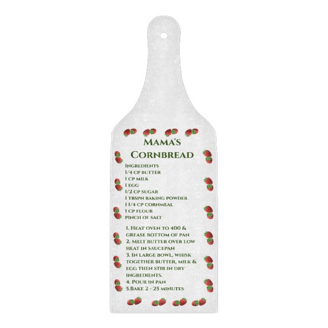 Tabla De Cortar Receta de fresa pura (Anverso)