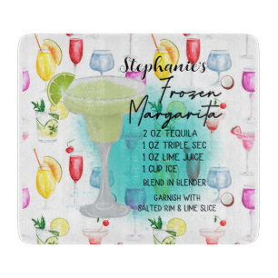 Tabla De Cortar Receta de Margarita congelada personalizada