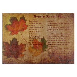 Tabla De Cortar Receta de Otoño Tema