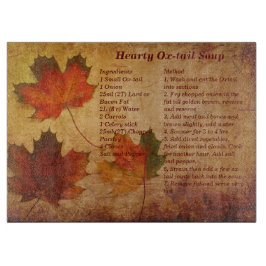 Tabla De Cortar Receta de otoño temática