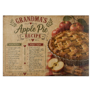 Tabla De Cortar Receta de Tarta de Manzana de la Abuela