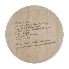 Tabla De Cortar Receta escrita a mano familia Keepsake Personaliza