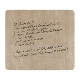 Tabla De Cortar Receta escrita a mano familia Keepsake Personaliza