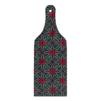 Tabla De Cortar Red Floral With Green and Blue