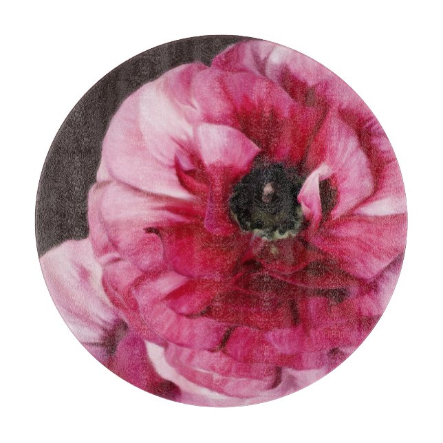 Tabla De Cortar Red Ranunculus (Anverso)