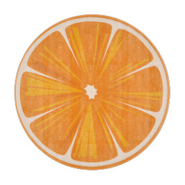 Tabla de cortar redonda de la rebanada anaranjada