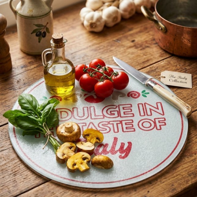 Tabla de cortar redonda Indulge Sabor de Italia (Subido por el creador)