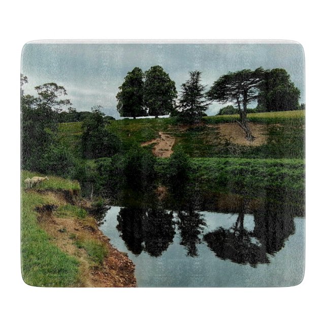 Tabla De Cortar Reflexión en el agua (Anverso)