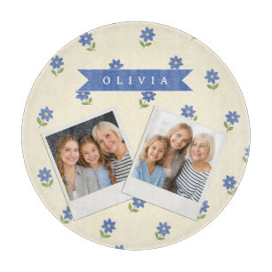 Tabla De Cortar Regalo con nombre personalizado de patrón de flor 