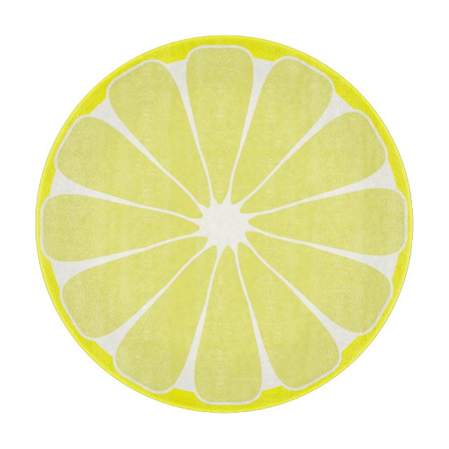 Tabla de cortar regalo de cocina con limón retro (Anverso)